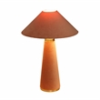 Pemberly Row Contemporary Accent Terracotta Velvet Table Lamp