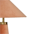 Pemberly Row Contemporary Accent Terracotta Velvet Table Lamp