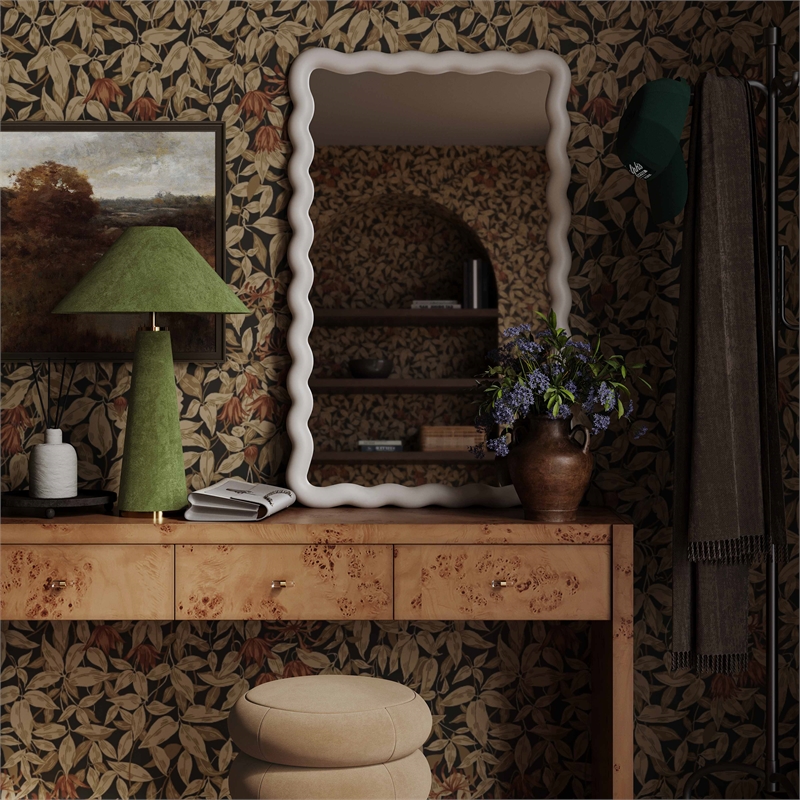 Pemberly Row Contemporary Accent Moss Green Velvet Table Lamp