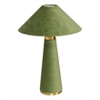 Pemberly Row Contemporary Accent Moss Green Velvet Table Lamp