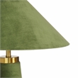 Pemberly Row Contemporary Accent Moss Green Velvet Table Lamp
