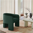 Pemberly Row Contemporary Accent Forest Green Boucle Accent Chair