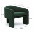 Pemberly Row Contemporary Accent Forest Green Boucle Accent Chair