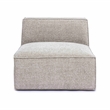Pemberly Row Contemporary Taupe Chenille Basketweave Armless Chair