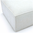 Pemberly Row Contemporary Cream Chenille Basketweave Ottoman