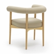 Pemberly Row Contemporary Accent Taupe Vegan Leather Dining Chair