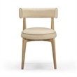 Pemberly Row Contemporary Cream Performance Vegan Leather Dining Chair