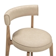 Pemberly Row Contemporary Cream Performance Vegan Leather Dining Chair