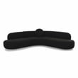 Pemberly Row Upholstered Contemporary Accent Black Boucle Sectional