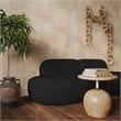 Pemberly Row Upholstered Contemporary Accent Black Boucle Sofa