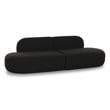 Pemberly Row Upholstered Contemporary Accent Black Boucle Sofa