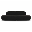 Pemberly Row Upholstered Contemporary Accent Black Boucle Sofa