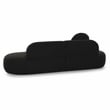 Pemberly Row Upholstered Contemporary Accent Black Boucle Sofa