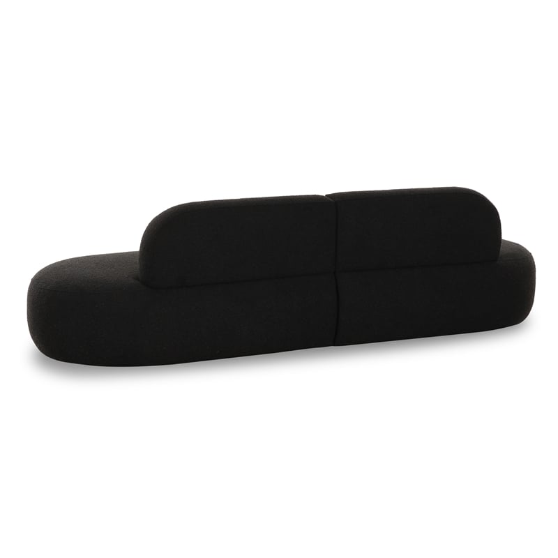 Pemberly Row Upholstered Contemporary Accent Black Boucle Sofa
