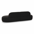 Pemberly Row Upholstered Contemporary Accent Black Boucle Sofa