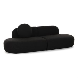 Pemberly Row Upholstered Contemporary Accent Black Boucle Sofa