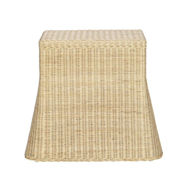 Pemberly Row Contemporary Accent Natural Finish Rattan Nightstand