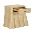 Pemberly Row Contemporary Accent Natural Finish Rattan Nightstand