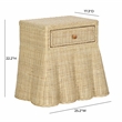 Pemberly Row Contemporary Accent Natural Finish Rattan Nightstand