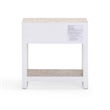 Pemberly Row Contemporary Natural Mother of Pearl Inlaid Nightstand