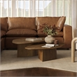 Pemberly Row Contemporary Brown Ash Nesting Coffee Table Set