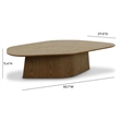 Pemberly Row Contemporary Brown Ash Nesting Coffee Table Set