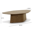 Pemberly Row Contemporary Brown Ash Nesting Coffee Table Set