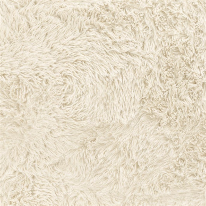 Pemberly Row Contemporary Natural Straight Vegan Shearling Bench