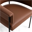 Pemberly Row Saddle Brown Performance Vegan Leather Dining Chair
