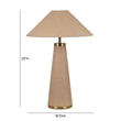Pemberly Row Contemporary Accent Natural Finish Jute Table Lamp