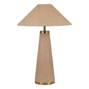 Pemberly Row Contemporary Accent Natural Finish Jute Table Lamp
