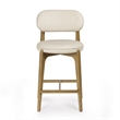 Pemberly Row Contemporary Cream Performance Vegan Leather Counter Stool