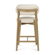 Pemberly Row Contemporary Cream Performance Vegan Leather Counter Stool