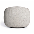 Pemberly Row Contemporary Black and White Woven Fabric Swivel Chair