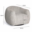 Pemberly Row Contemporary Black and White Woven Fabric Swivel Chair