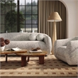 Pemberly Row Contemporary Black and White Woven Fabric Swivel Chair