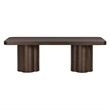Pemberly Row Contemporary Accent Dark Brown Ash Dining Table