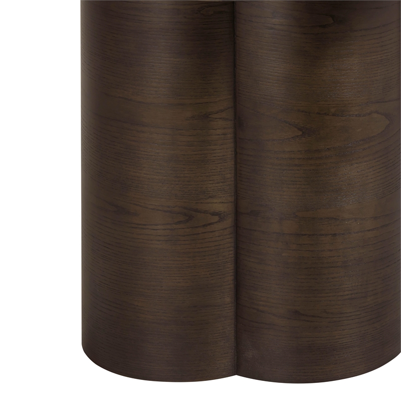 Pemberly Row Contemporary Accent Dark Brown Ash Dining Table