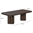 Pemberly Row Contemporary Accent Dark Brown Ash Dining Table