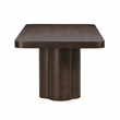 Pemberly Row Contemporary Accent Dark Brown Ash Dining Table