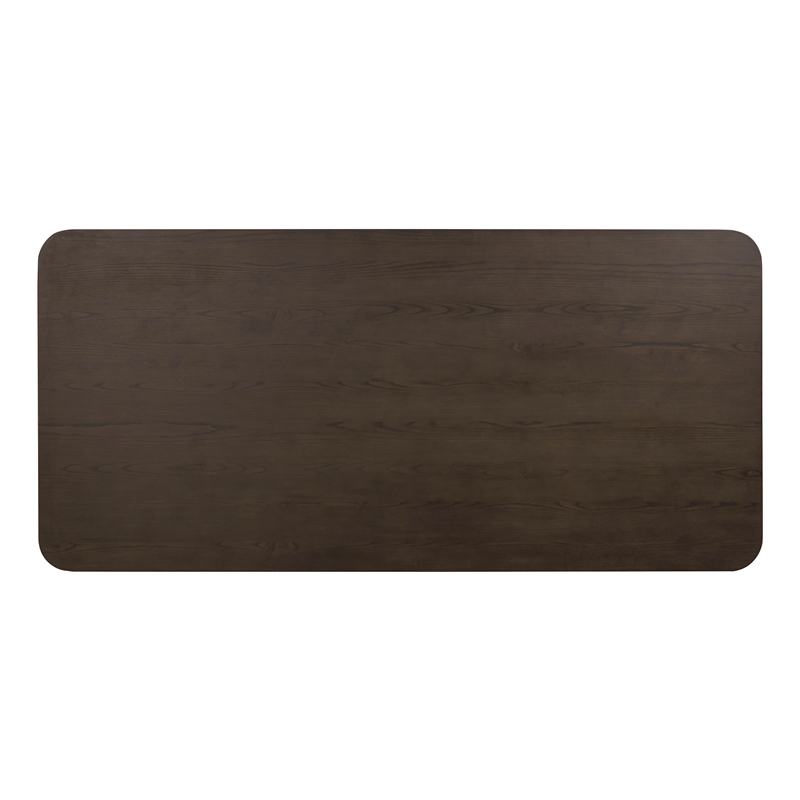 Pemberly Row Contemporary Accent Dark Brown Ash Dining Table