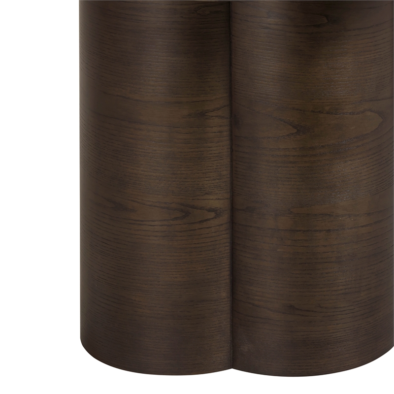 Pemberly Row Contemporary Accent Dark Brown Ash Dining Table