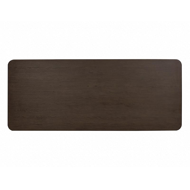 Pemberly Row Contemporary Accent Dark Brown Oak Dining Table
