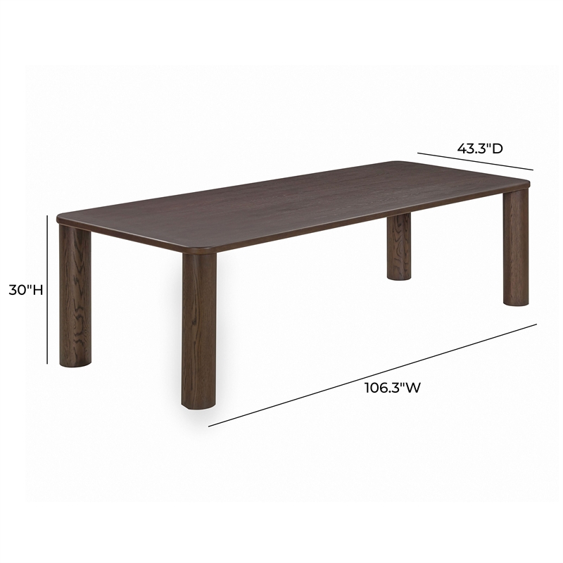 Pemberly Row Contemporary Accent Dark Brown Oak Dining Table