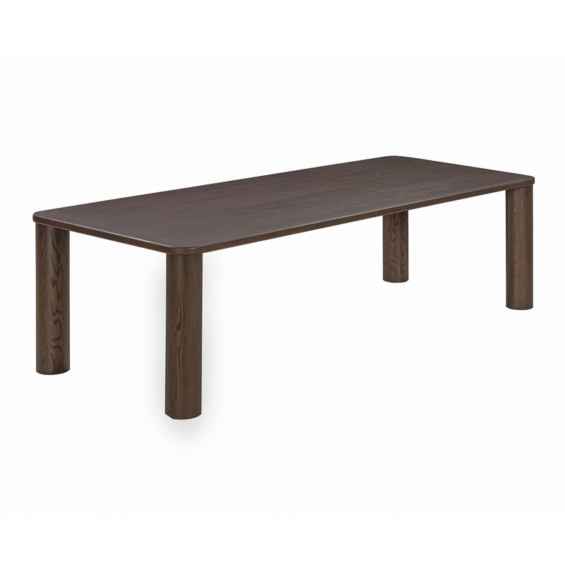 Pemberly Row Contemporary Accent Dark Brown Oak Dining Table
