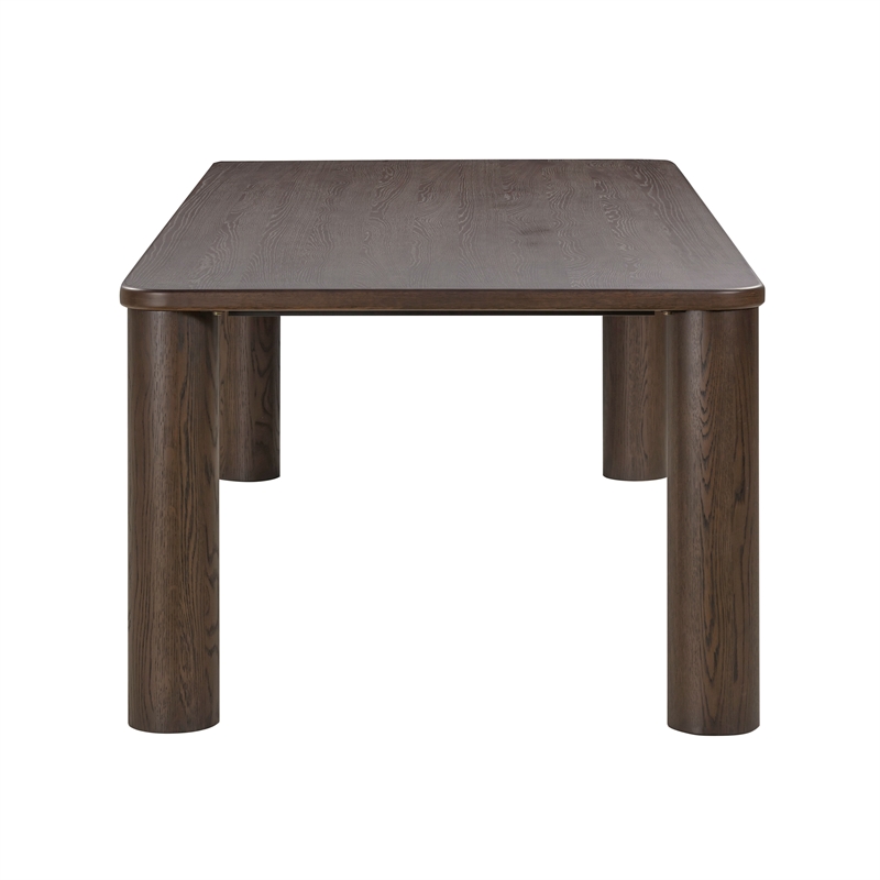 Pemberly Row Contemporary Accent Dark Brown Oak Dining Table