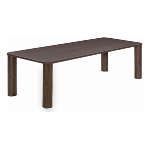 Pemberly Row Contemporary Accent Dark Brown Oak Dining Table