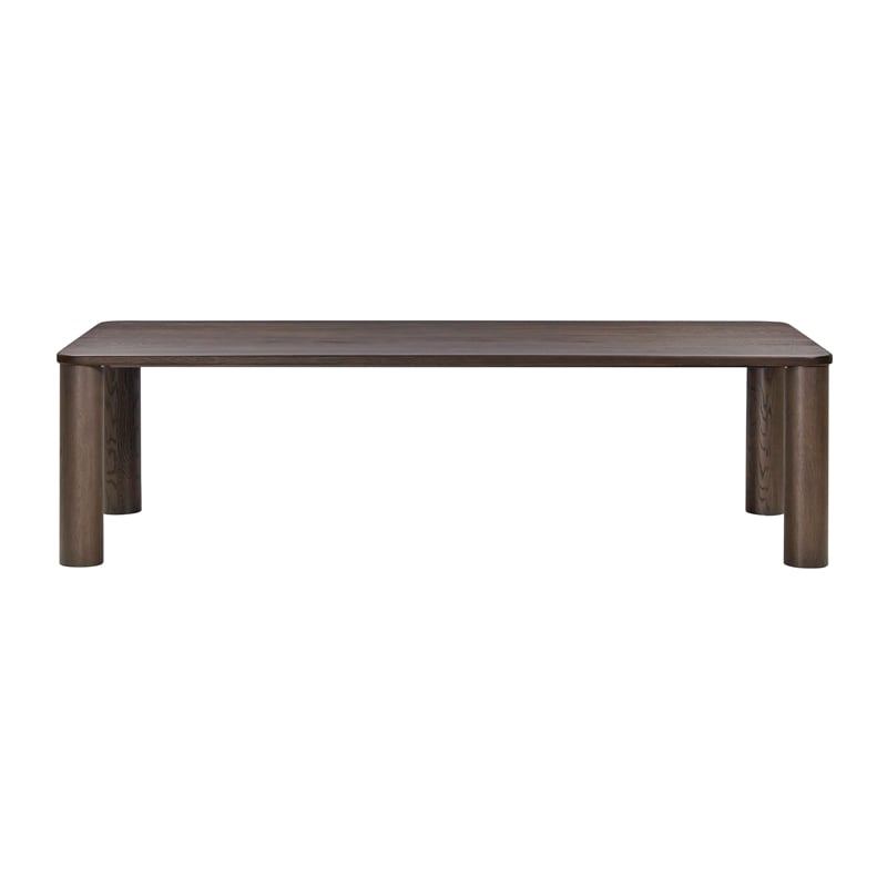 Pemberly Row Contemporary Accent Dark Brown Oak Dining Table