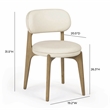 Pemberly Row Contemporary Cream Performance Vegan Leather Dining Chair