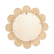 Pemberly Row Contemporary Accent Natural Rattan Round Mirror